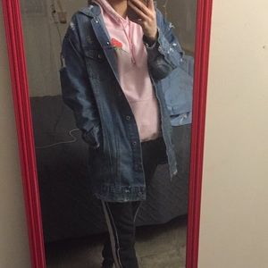 Oversized jean jacket
